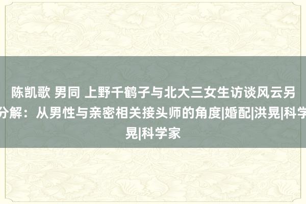 陈凯歌 男同 上野千鹤子与北大三女生访谈风云另类分解：从男性与亲密相关接头师的角度|婚配|洪晃|科学家