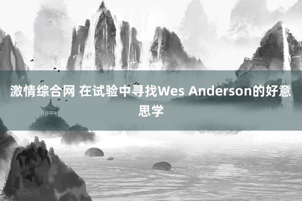 激情综合网 在试验中寻找Wes Anderson的好意思学